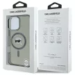 Karl Lagerfeld KLHMP16LHLSKIK iPhone 16 Pro 6.3" tok, fekete IML Metal Karl Head MagSafe