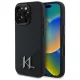 Karl Lagerfeld KLHMP16LSCMKMPCK iPhone 16 Pro 6.3" tok, fekete Silicone Shadow Metal Initial MagSafe