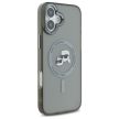 Karl Lagerfeld case iPhone 16 Plus 6,7" KLHMP16MHLSKCK Hard IML Metal Karl&Choupette Head MagSafe tok, fekete