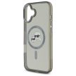 Karl Lagerfeld case iPhone 16 Plus 6,7" KLHMP16MHLSKCK Hard IML Metal Karl&Choupette Head MagSafe tok, fekete