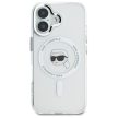 Karl Lagerfeld KLHMP16MHLSKIH iPhone 16 Plus 6.7" tok, fehér hardcase IML Metal Karl Head MagSafe