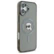 Karl Lagerfeld KLHMP16MHLSKIK iPhone 16 Plus 6.7" tok, fekete IML Metal Karl Head MagSafe