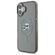 Karl Lagerfeld case iPhone 16 6,1" KLHMP16SHLSKCK Hard IML Metal Karl&Choupette Head MagSafe tok, fekete