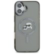 Karl Lagerfeld case iPhone 16 6,1" KLHMP16SHLSKCK Hard IML Metal Karl&Choupette Head MagSafe tok, fekete