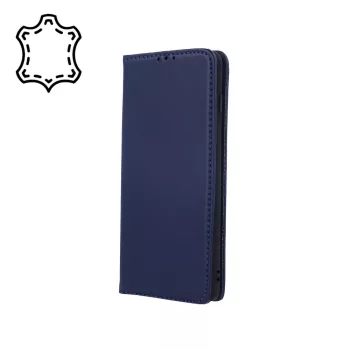   Genuine Leather Smart Pro Samsung Galaxy A36 5G tok, sötétkék