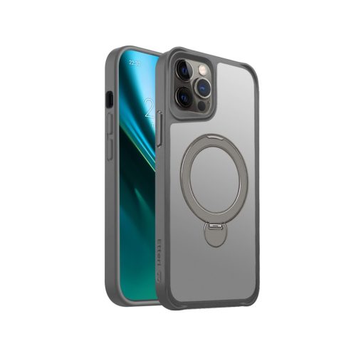 Etteri Matt Mag Ring case iPhone 12 / 12 Pro 6,1" tok, szürke