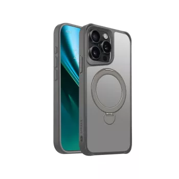   Etteri Matt Mag Ring case iPhone 15 Pro Max 6,7" tok, szürke