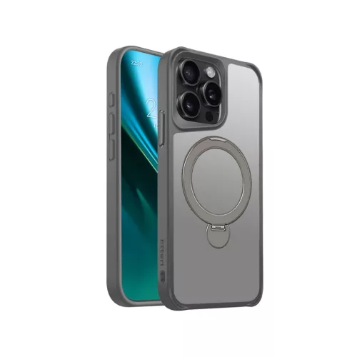Etteri Matt Mag Ring case iPhone 15 Pro Max 6,7" tok, szürke