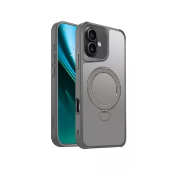 Etteri Matt Mag Ring case iPhone 16 6,1" tok, szürke