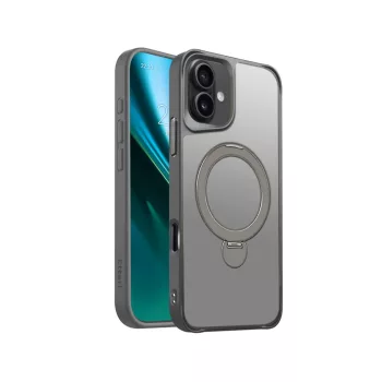   Etteri Matt Mag Ring case iPhone 16 Plus 6,7" tok, szürke