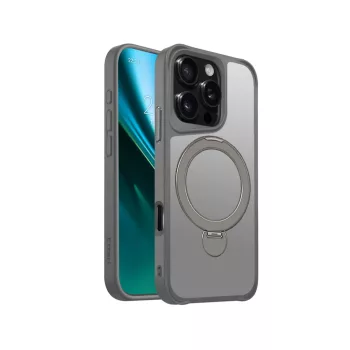   Etteri Matt Mag Ring case iPhone 16 Pro 6,3" tok, szürke