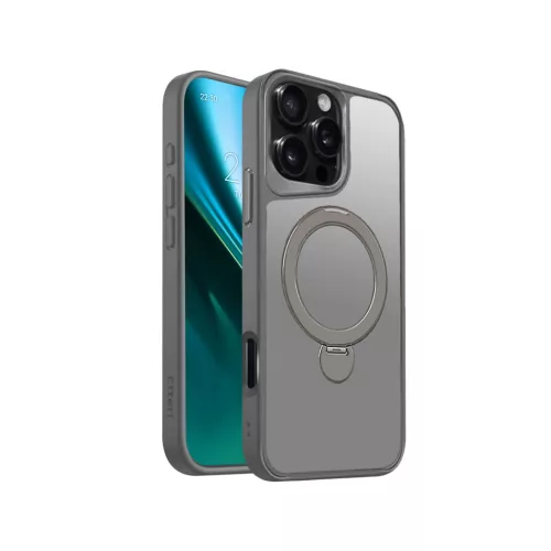 Etteri Matt Mag Ring case iPhone 16 Pro Max 6,9" tok, szürke