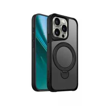   Etteri Matt Mag Ring case iPhone 15 Pro 6,1" tok, fekete