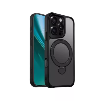   Etteri Matt Mag Ring case iPhone 16 Pro 6,3" tok, fekete