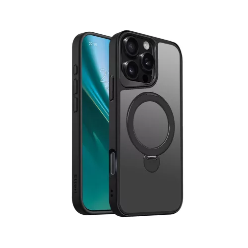 Etteri Matt Mag Ring case iPhone 16 Pro Max 6,9" tok, fekete