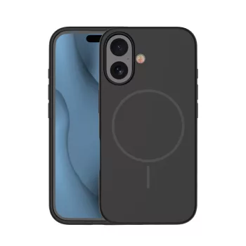 Silicone Thin Mag case iPhone 16 6,1" tok, fekete
