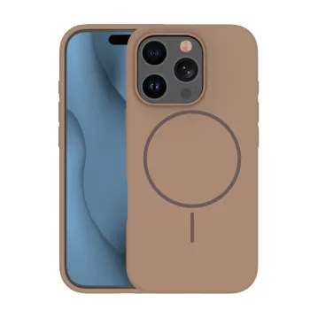 Silicone Thin Mag case iPhone 13 6,1" tok, barna
