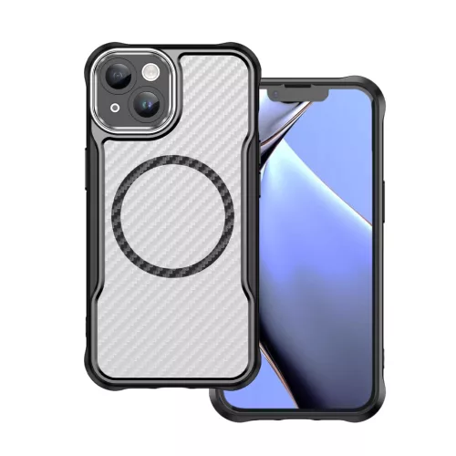 Defender Carbon Mag case iPhone 13 6,1" tok, fekete