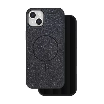 Glitter Thin Mag case iPhone 13 6,1" tok, fekete