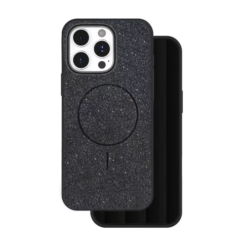 Glitter Thin Mag case iPhone 14 Pro 6,1" tok, fekete