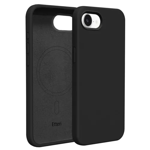 Etteri Silicone Mag case iPhone 16e tok, fekete