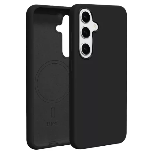 Etteri Silicone Mag case Samsung Galaxy S25 tok, fekete
