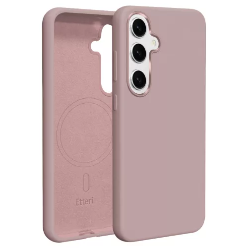 Etteri Silicone Mag case Samsung Galaxy S25 tok, rózsaszín