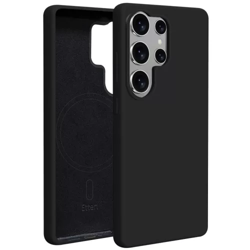 Etteri Silicone Mag case Samsung Galaxy S25 Ultra tok, fekete
