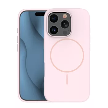 Silicone Thin Mag case iPhone 16e tok, rózsaszín
