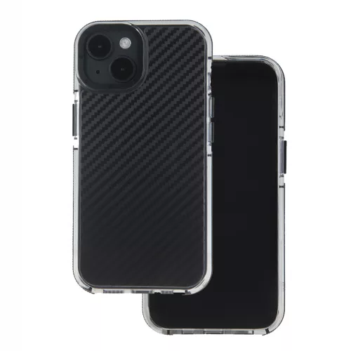 Acrylic Carbon case iPhone 16e tok, fekete