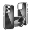 Acrylic Carbon case iPhone 16e tok, fekete