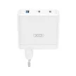 XO hálózati töltő CE35 PD 100W 2x USB-C 1x USB, fehér