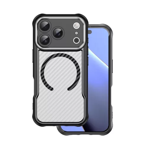 Defender Carbon Mag case iPhone 17 Pro tok, fekete