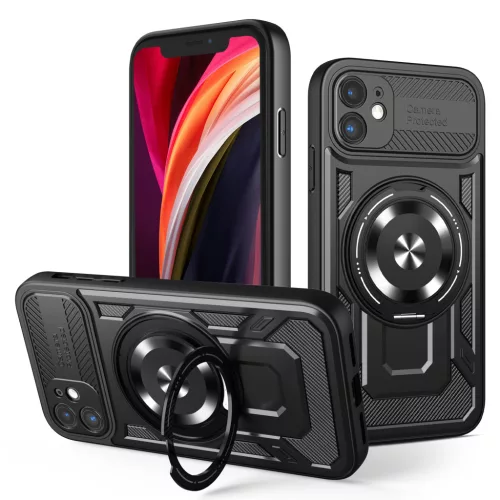 Defender Armor Mag Case iPhone 11 Magsafe kompatibilis ütésálló hátlap, tok, fekete