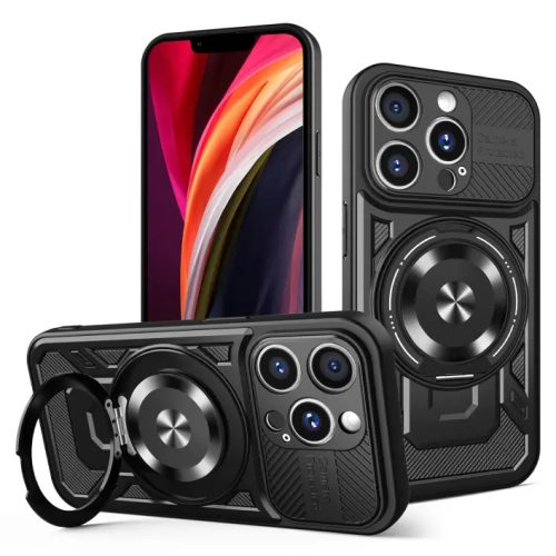 Defender Armor Mag Case iPhone 14 Pro Magsafe kompatibilis ütésálló hátlap, tok, fekete