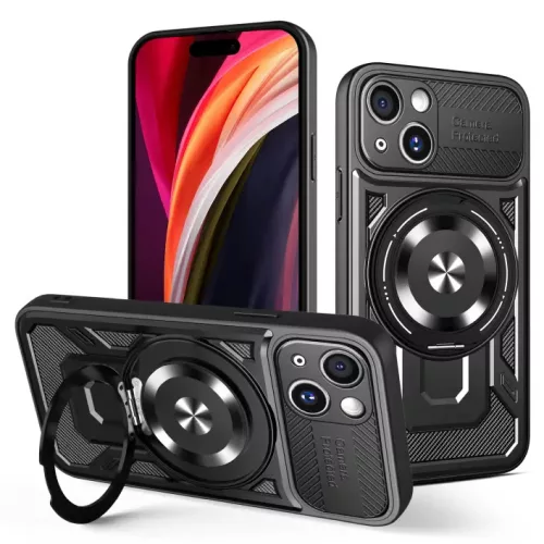 Defender Armor Mag Case iPhone 15 Magsafe kompatibilis ütésálló hátlap, tok, fekete