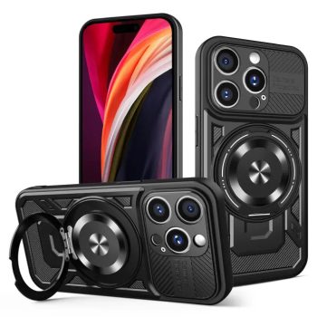   Defender Armor Mag Case iPhone 15 Pro Magsafe kompatibilis ütésálló hátlap, tok, fekete