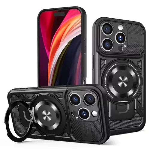 Defender Armor Mag Case iPhone 16 Pro Max Magsafe kompatibilis ütésálló hátlap, tok, fekete