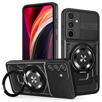   Defender Armor Mag Case Samsung Galaxy A55 Magsafe kompatibilis ütésálló hátlap, tok, fekete