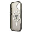 GUESS Magsafe IML Gradient Case With Print Triangle Logo & Metal Camera Buttons iPhone 17 tok, fekete