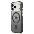 GUESS Magsafe IML Gradient Case With Print Triangle Logo & Metal Camera Buttons iPhone 17 Pro Max tok, fekete