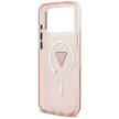 GUESS Magsafe IML Gradient Case With Print Triangle Logo & Metal Camera Buttons iPhone 17 Pro Max tok, rózsaszín