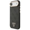 GUESS Magsafe 4G PU Leather Case With Triangle Logo Gold Metal Camera Frame iPhone 17 Air tok, barna