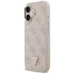 Guess Case Magsafe 4G PU Leather Case Triangle Logo Gold Metal Camera Frame iPhone 17 tok, rózsaszín