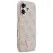 Guess Case Magsafe 4G PU Leather Case Triangle Logo Gold Metal Camera Frame iPhone 17 tok, rózsaszín