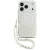 Guess Case Magsafe IML Case Flowers Electroplated Allover Beads Strap iPhone 17 Pro tok, fehér