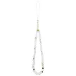 Guess Case Magsafe IML Case Flowers Electroplated Allover Beads Strap iPhone 17 Pro tok, fehér