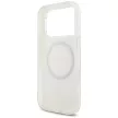 Guess Case Magsafe IML Case Flowers Electroplated Allover Beads Strap iPhone 17 Pro tok, fehér