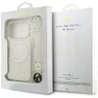 Guess Case Magsafe IML Case Flowers Electroplated Allover Beads Strap iPhone 17 Pro tok, fehér