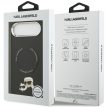 Karl Lagerfeld Magsafe PU case with Karl&Choupette heads pins logo and metal camera buttons iPhone 17 Air tok, fekete
